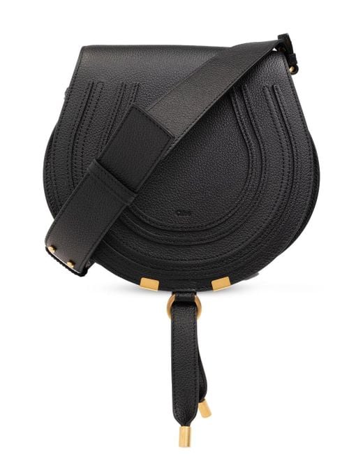 Chloé Black Marcie Leather Crossbody Bag