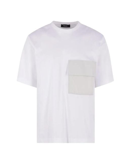 Laminar White Flap-Pocket T-Shirt for men