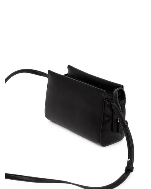 ARMANI EXCHANGE Black Padlock-Detail Cross Body Bag