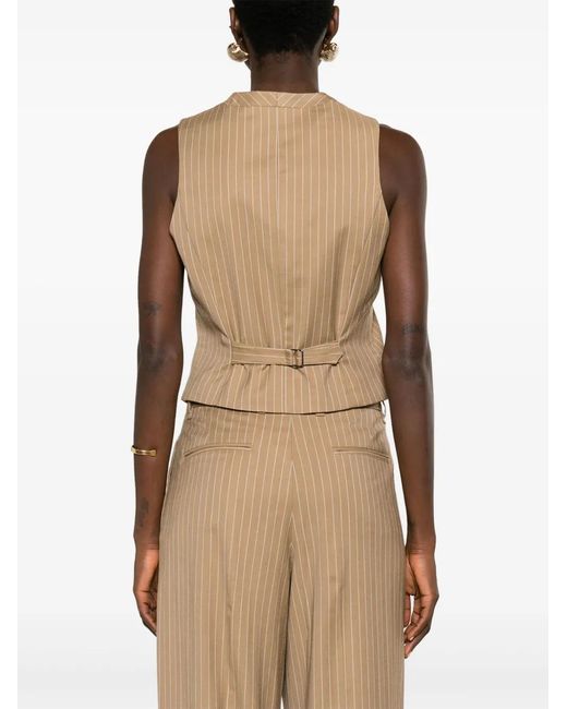 Rag & Bone Natural Priya Pinstriped Vest