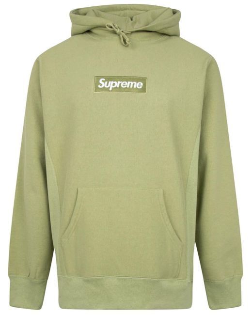 supreme green hoodie box logo