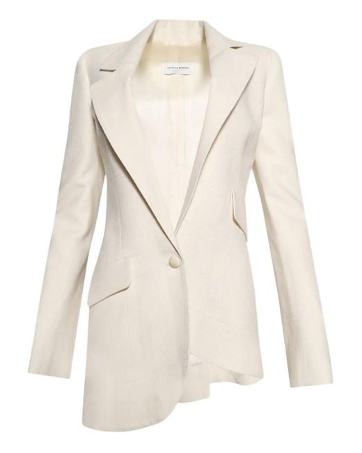 ANGELICA MONTINI STUDIOS Asymmetrische Blazer in het Natural