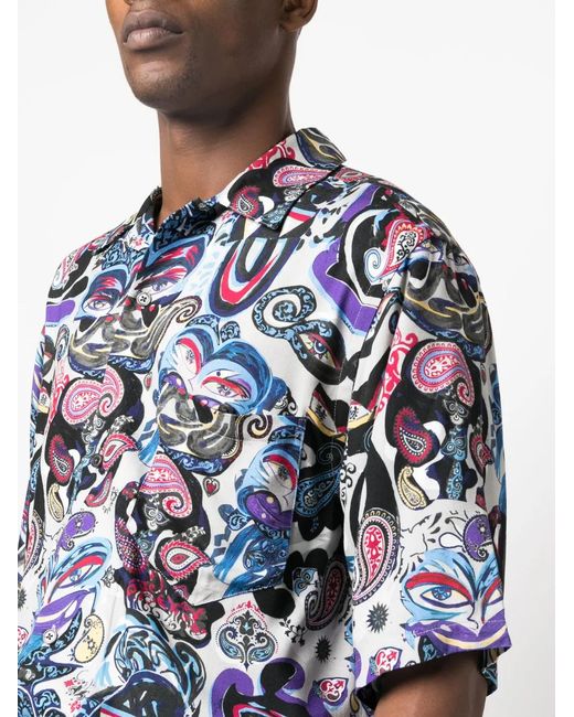 Martine Rose Blue Paisley-print Shirt - Men's - Viscose for men