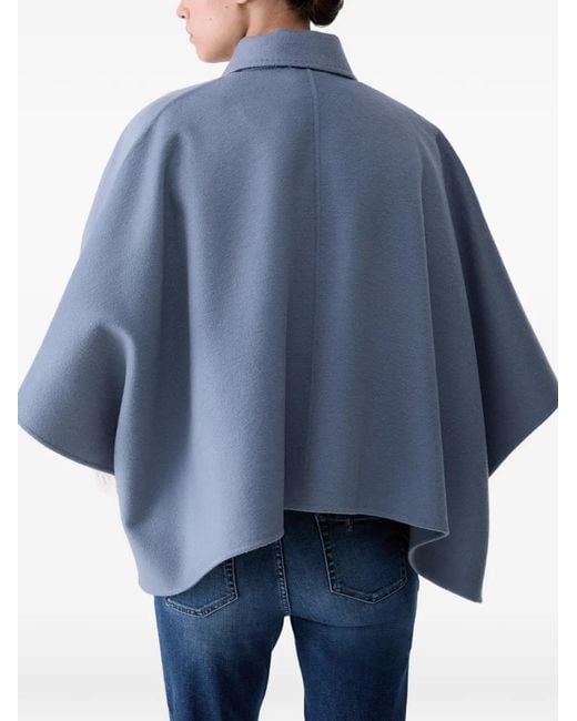 Liu Jo Blue Wool Cape