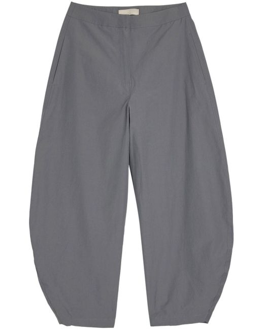 Amomento Gray High-waisted Tapered Trousers