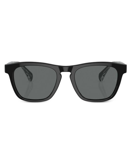 Oliver Peoples Black R-3 Sonnenbrille im Wayfarer-Design