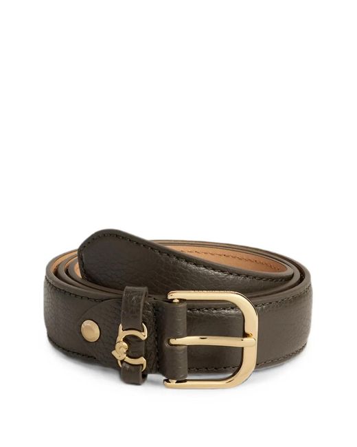 Coccinelle Green Loop Grained Leather Belt