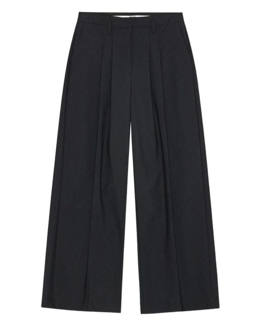 Herskind Blue Bundfaltenhose mit Nadelstreifen
