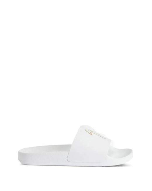 メンズ Giuseppe Zanotti Brett レザーサンダル White