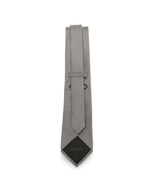 Tom Ford White Micro-Pattern Tie for men