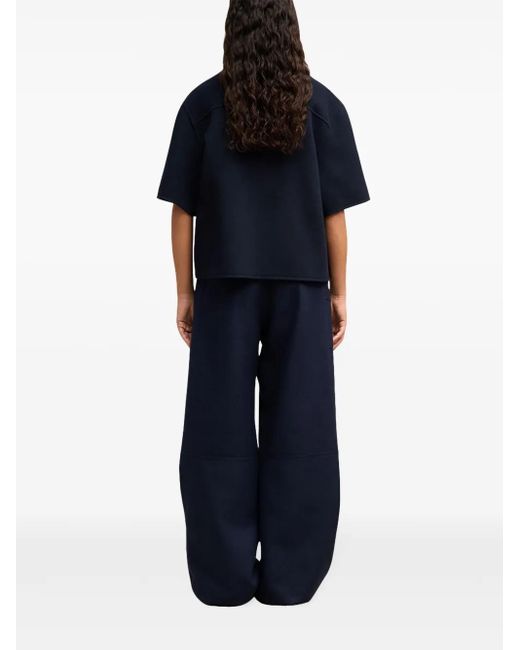 AMI Blue Camp Collar Jacket