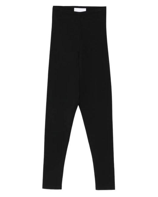 Erika Cavallini Semi Couture Black Ribbed Leggings