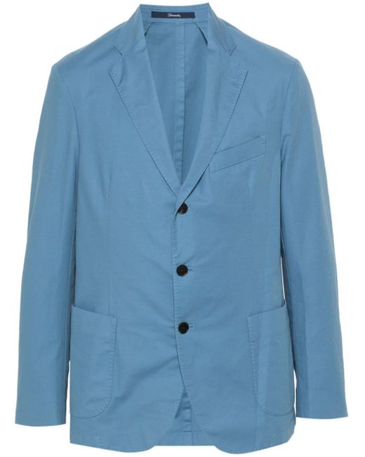 Cotton-blend blazer di Drumohr in Blue da Uomo