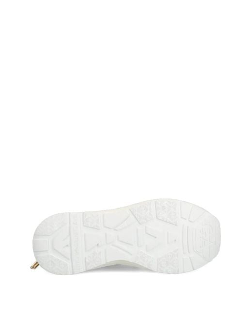 EA7 Natural Metallic Puffer Ankle Boots