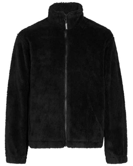 Supreme Black Star-print Fleece Jacket