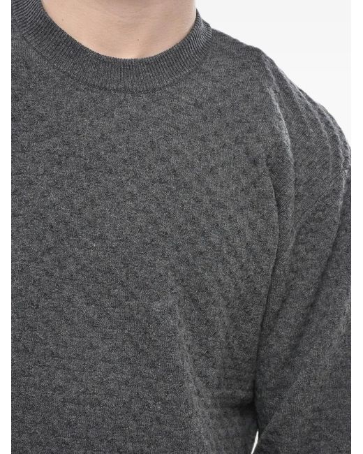 Paolo Pecora Gray Crew-Neck Sweater for men