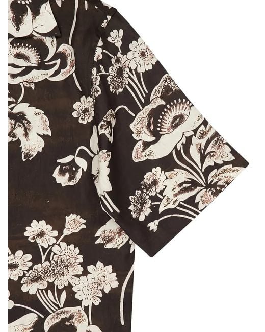 Commas Overhemd Met Print in het Black voor heren