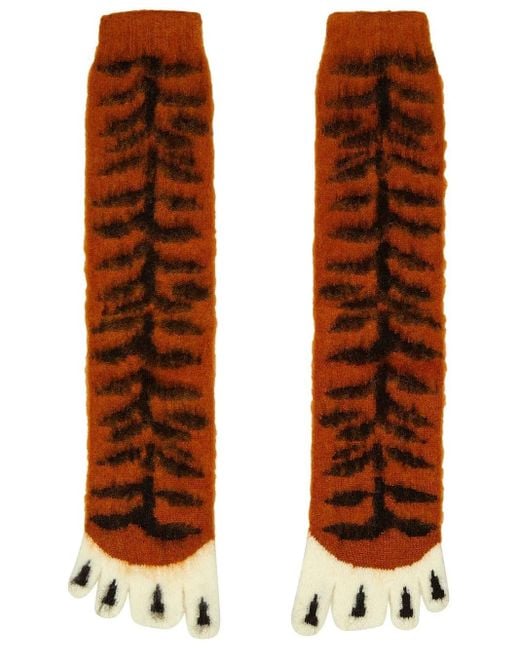 Doublet Zehensocken Mit Grafischem Motiv in Orange für Herren