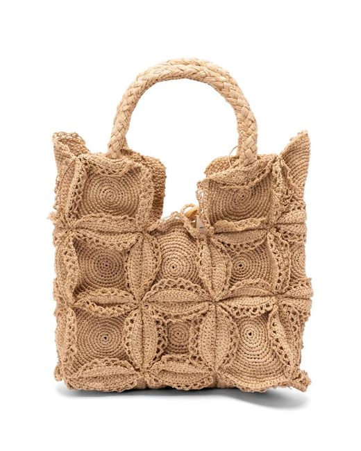 Jamin Puech Paris Natural Coquette Raffia Tote Bag