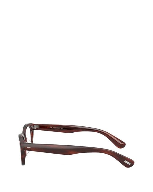 Oliver Peoples Brown Tiello Square-Frame Glasses