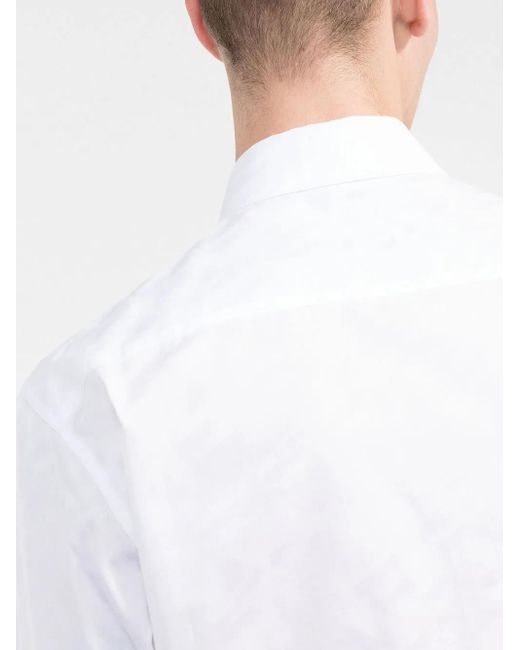 Versace Hemd Mit La Greca-Jacquardmuster in White für Herren