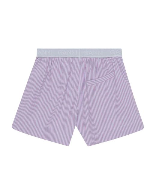 Ganni Blue Striped Boxer Shorts