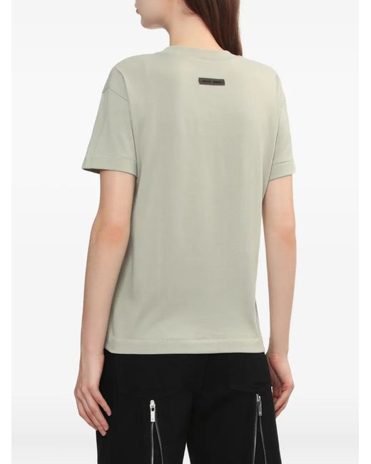 Fear Of God Green Embroidered-Logo Cotton T-Shirt