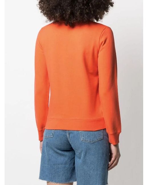 A.P.C. Orange Sweat À Logo Brodé
