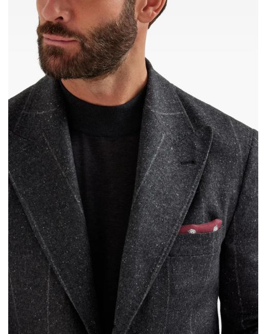 メンズ Brunello Cucinelli ストライプ ジャケット Blue