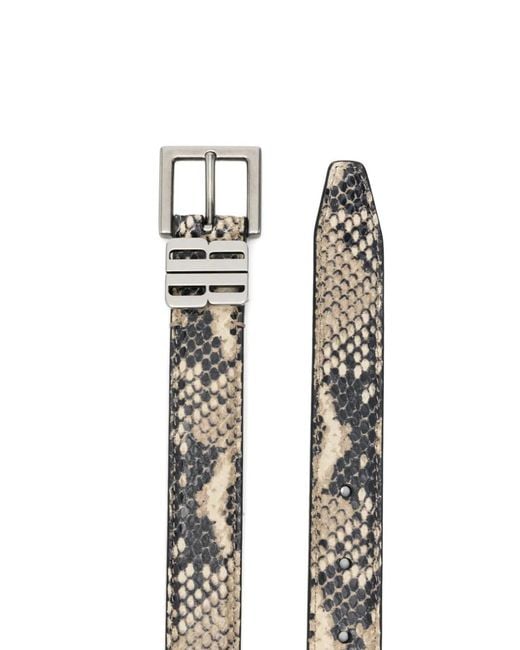 Balenciaga White Bb Editor Belt