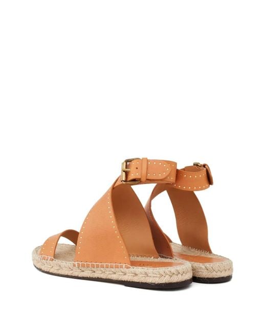 Isabel Marant Brown Illya Leather Espadrilles