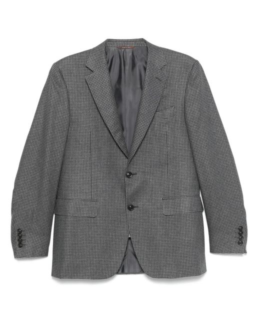 Canali Gray Houndstooth-Pattern Blazer for men