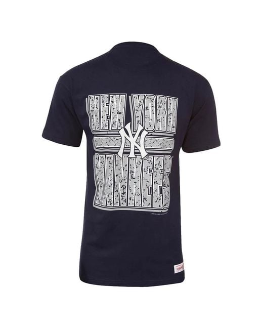 Mitchell & Ness Blue New York Yankees Graphic-Print T-Shirt for men