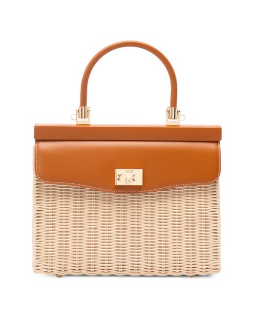 Rodo Brown Kleine Korbtasche