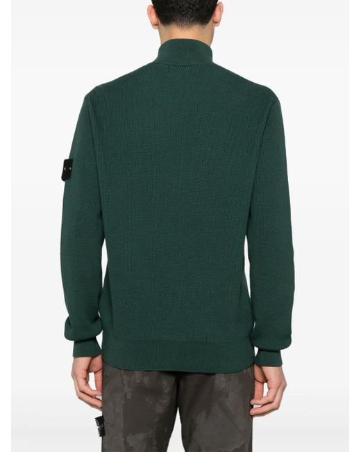 メンズ Stone Island コンパスバッジ セーター Green