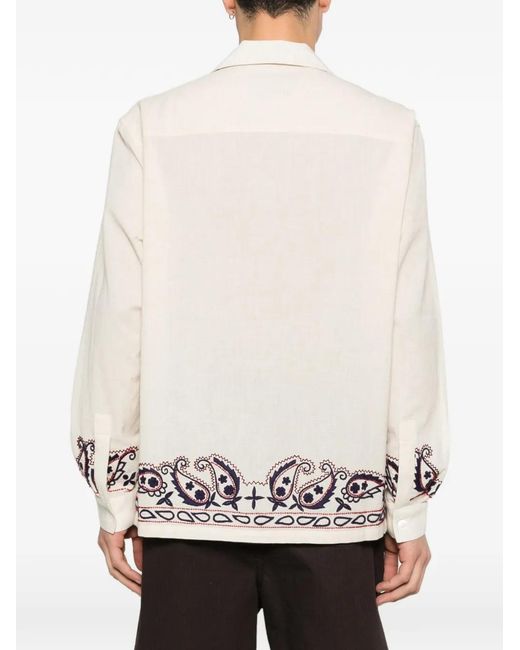 BAZISZT White Memento Silk Shirt for men