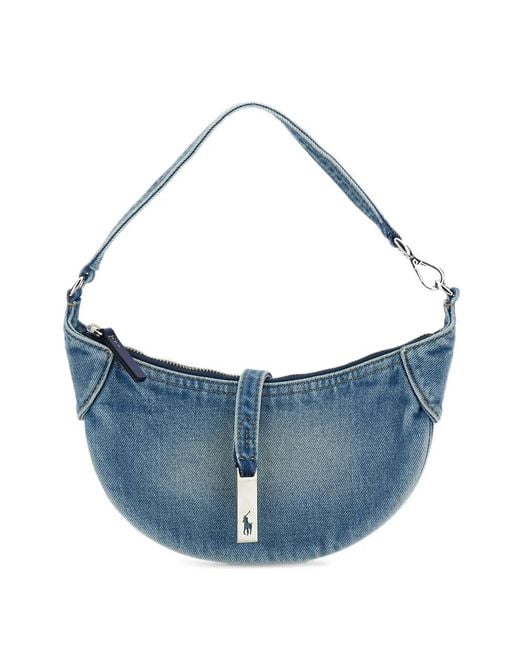 Polo Ralph Lauren Blue Mini Polo Id Shoulder Bag