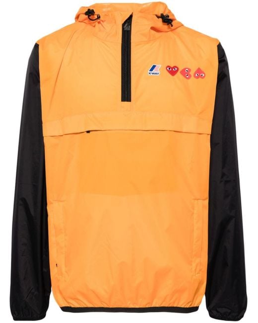 COMME DES GARÇONS PLAY Orange X K-way Hooded Jacket for men