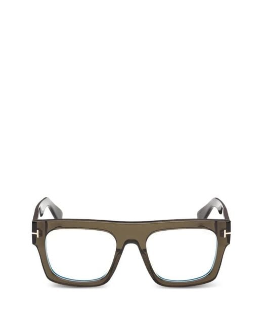 Tom Ford Black Square-Frame Glasses for men