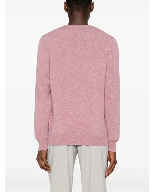 Fedeli Pullover Mit Meliertem Effekt in Pink für Herren