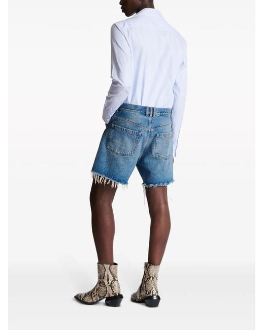 Balmain Blue Denim Shorts for men