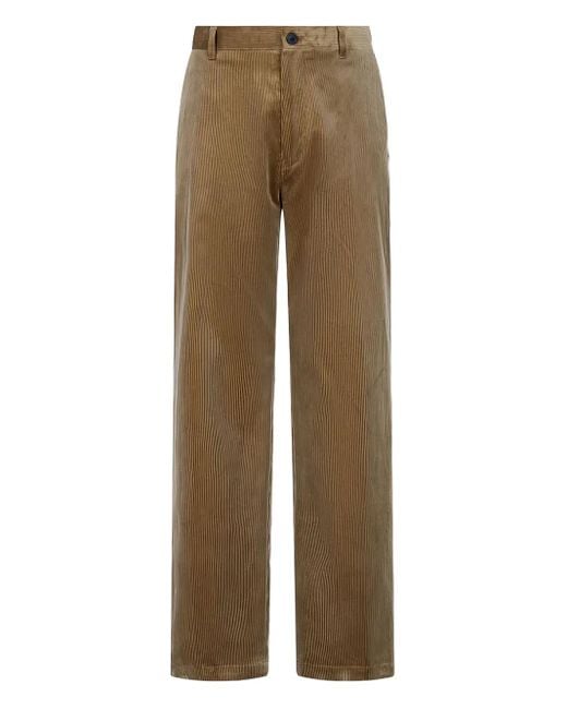 MAN ON THE BOON. Natural Corduroy Button Trousers for men