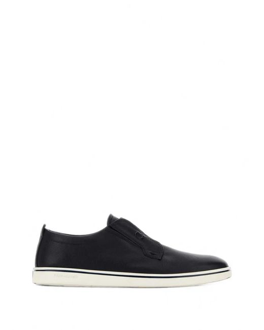 Ferragamo Blue Derby Slip-On Shoes for men