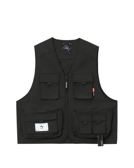 Izzue Black Chest-Pocket Gilet for men
