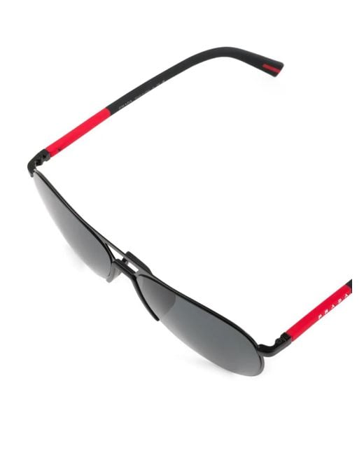 Prada Gray Linea Rossa Sunglasses for men