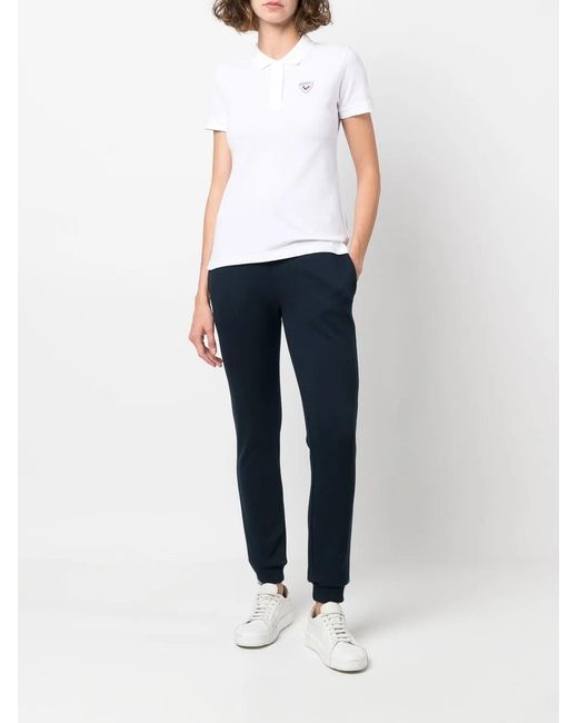 Rossignol White Logo-Applique Polo Shirt