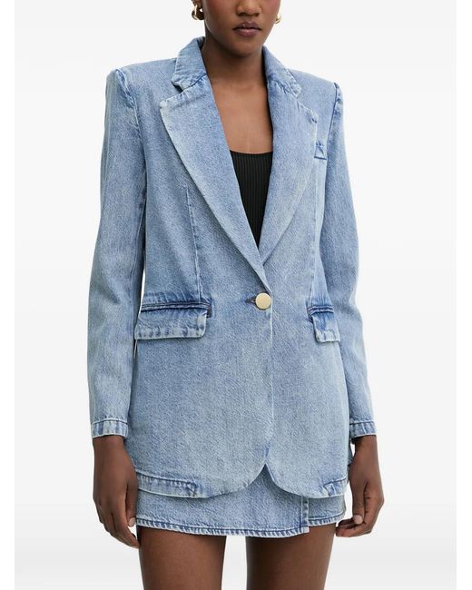 ARMANI EXCHANGE Blue Single-Breasted Denim Blazer