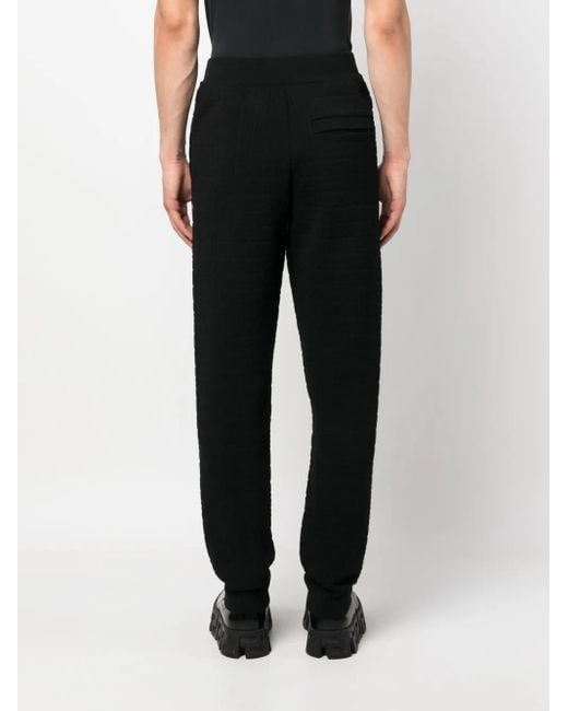 Givenchy Black 4G-Jacquard Track Pants for men