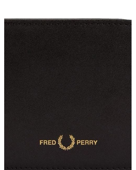 Fred Perry Black Logo Cardholder for men