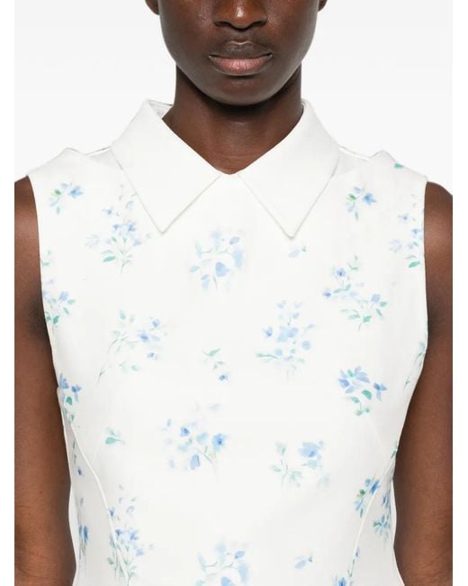 ShuShu/Tong White Floral-Print Mini Dress